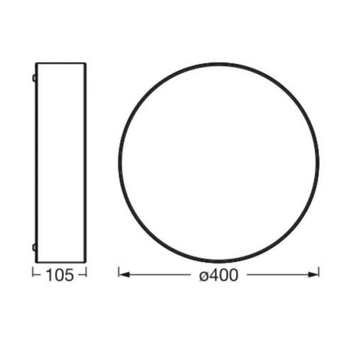 Ledvance Orbis Paris taklampa Ø 40cm vit