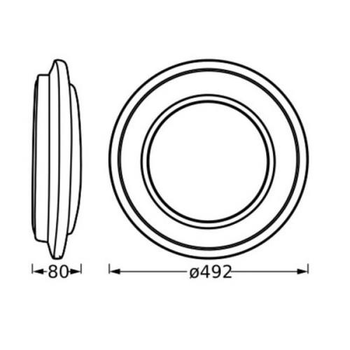 Ledvance Orbis Berlin LED-taklampa svart 49cm