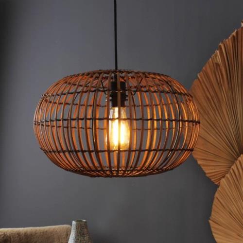 Eco-Light Hänglampa i bambu, brun, höjd 25 cm, Ø 40 cm