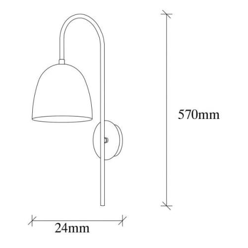 Opviq Vägglampa Tattoo 3321, guld antik, metall, Ø 16 cm