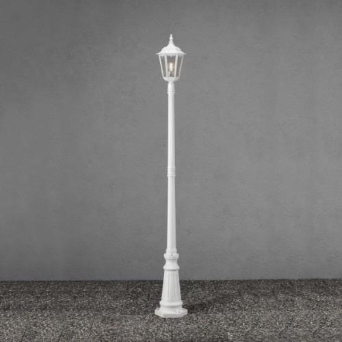 Konstsmide Lyktstolpe Firenze, 1 lampa, vit