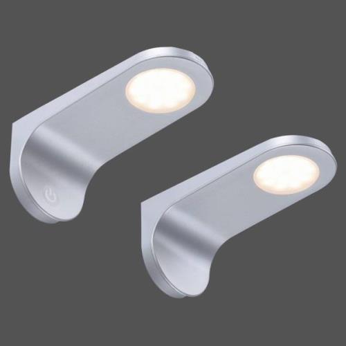 Paul Neuhaus LED-bänklampa Amon, 2-pack, rund