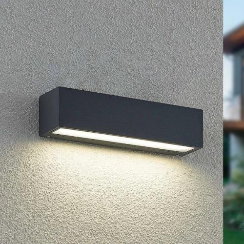 Arcchio LED utomhusvägglampa Lengo, CCT, 25 cm, 1-ljus, grafit