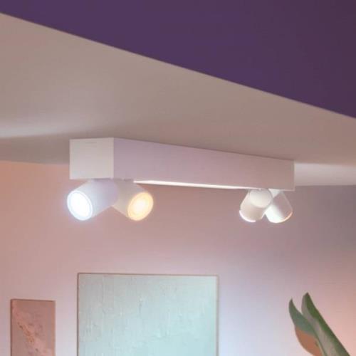 Philips Hue Centris LED-takspotlight, vit, 4 lampor, RGB CCT