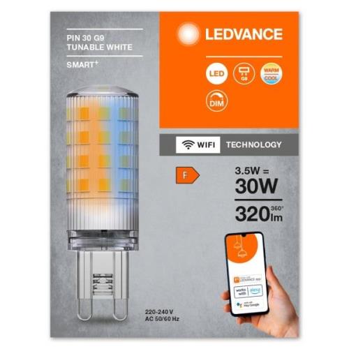 LEDVANCE SMART+ WiFi LED-lampa G9, 3,5 W, CCT-dimbar