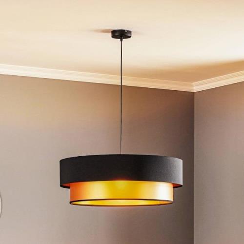 Maco Design Dorina hängande lampa, svart/guld Ø 60cm