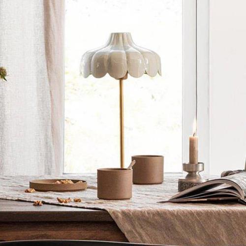 PR Home Wells bordslampa beige/guld