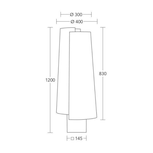 HerzBlut golvlampa Jojo, trä, brun/kräm, 120 cm, E27