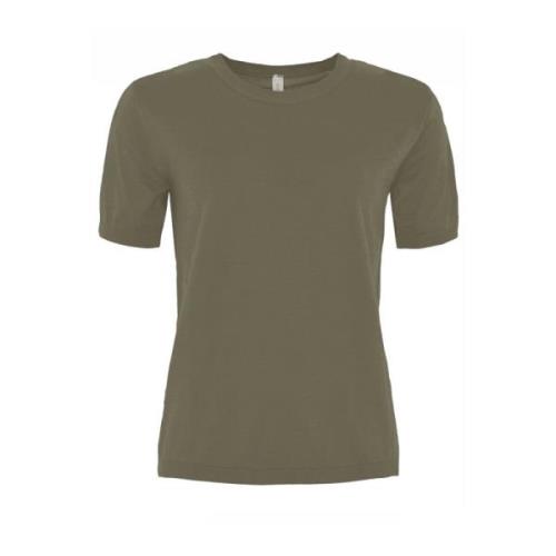 Skovhuus Mjuk O-Neck T-shirt i olika färger Green, Dam