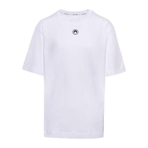 Marine Serre Logobroderad bomullst-shirt White, Herr