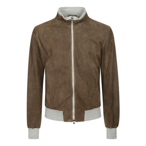 Barba Napoli Bomber Jackets Brown, Herr