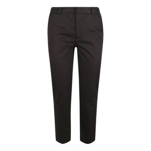 RED Valentino Stretch Gabardine Chinos för kvinnor Black, Dam