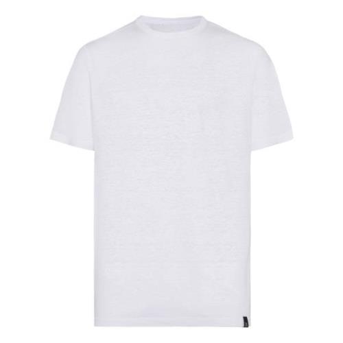 Boggi Milano T-shirt i stretchlinnejersey White, Herr