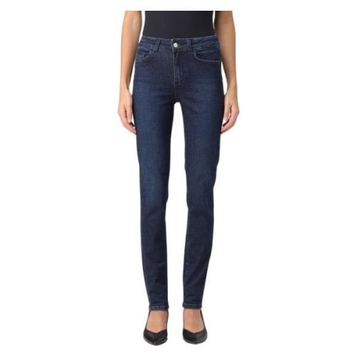 Liu Jo Hög Midja Divine Jeans Blue, Dam