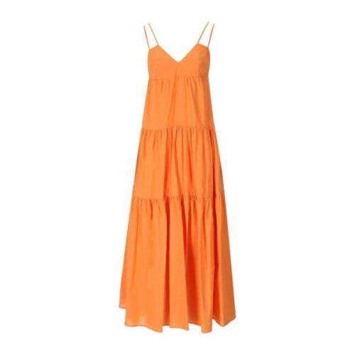 Weili Zheng Midi Dresses Orange, Dam