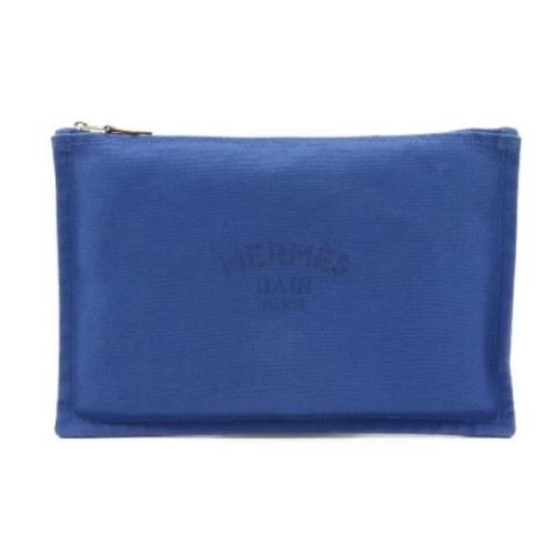 Hermès Vintage Begagnade Toile pochettes-minaudieres Blue, Dam