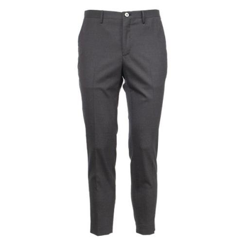 Incotex Cropped Trousers Gray, Herr