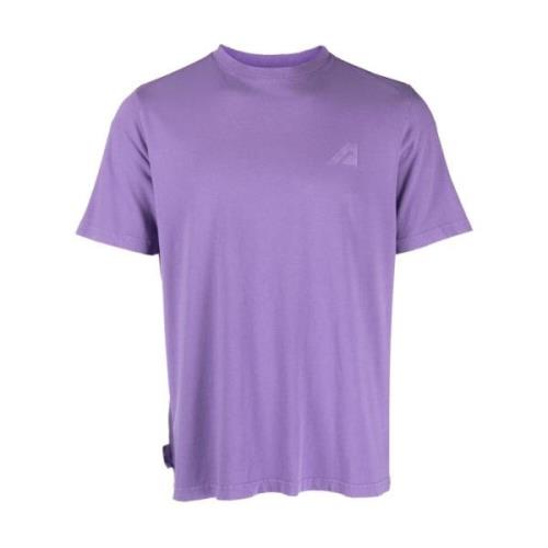Autry Lila Bomull Logo T-Shirt Purple, Herr