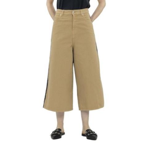 Nine In The Morning Wide Trousers Beige, Dam