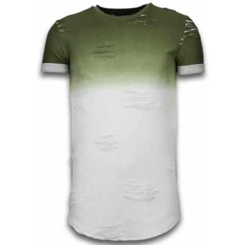 True Rise Flare Effekt Lång Passform Tvåfärgad - Herr T-Shirt - T09165...