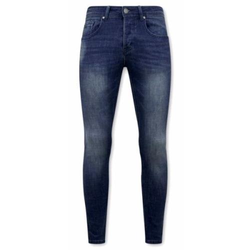 True Rise Slim Fit Jeans för Män - D-3059 Blue, Herr