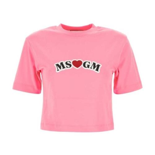 Msgm T-Shirts Pink, Dam