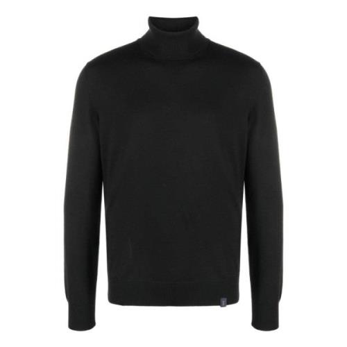 Fay Svart Turtleneck Tröja Black, Herr