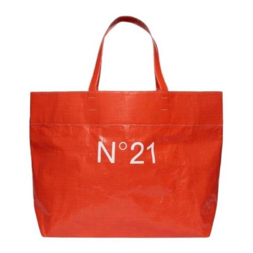 N21 Orange Shopper Väska med Fyrkantigt Design Orange, Dam