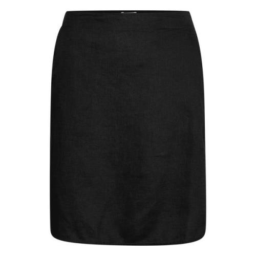 Part Two Kort kjol, RhapsoPW Black, Dam
