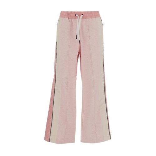 Moncler Trendiga Wide Leg Track Pants Pink, Dam