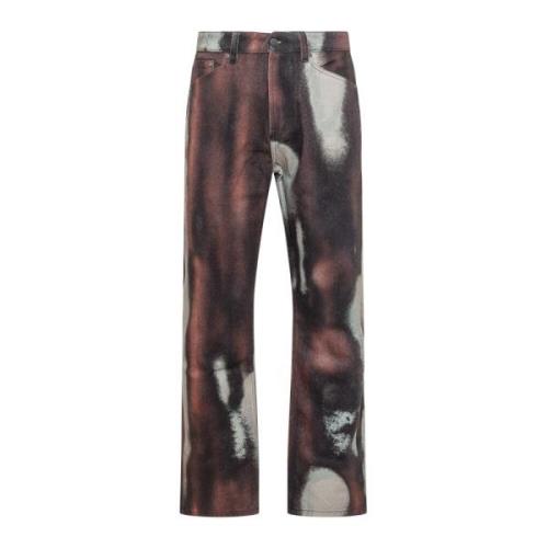 A-Cold-Wall Tie-Dye Straight Jeans Red, Herr