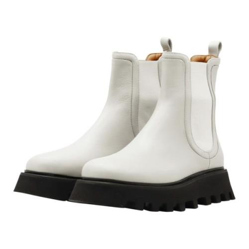 Pomme D'or Ice White Chelsea Boots, Styleo.: 0565a White, Dam