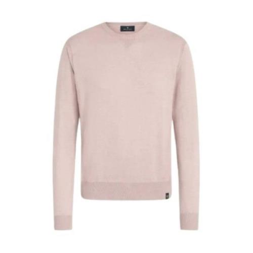 Belstaff Engineered Creweck Sweater - Stilren och Bekväm Pink, Herr
