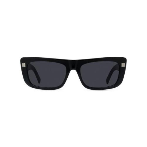 Givenchy Rektangulära solglasögon med svart båge Black, Unisex