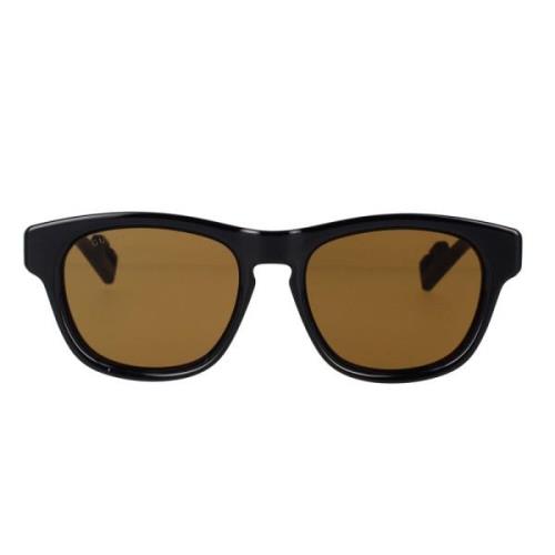 Gucci Vintage sportiga solglasögon med cut-out G detalj Black, Herr