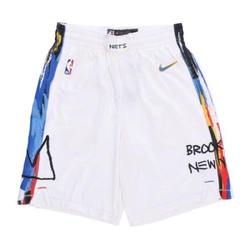 Nike NBA City Edition Swingman Shorts White, Herr