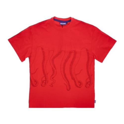 Octopus T-Shirts Red, Herr