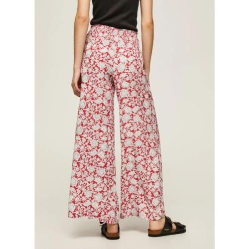 Pepe Jeans Wide Trousers Red, Dam
