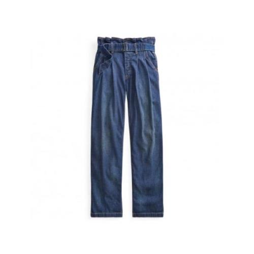 Polo Ralph Lauren Högmidjade Paperbag Jeans Blue, Dam