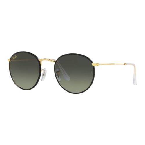 Ray-Ban Bold Black Round Metal Sungles Black, Unisex