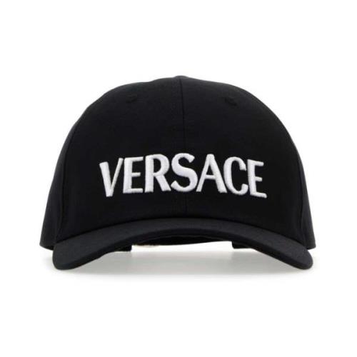 Versace Svart bomull baseballkeps Black, Dam
