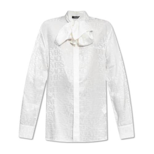 Versace Skjorta med logotyp White, Dam