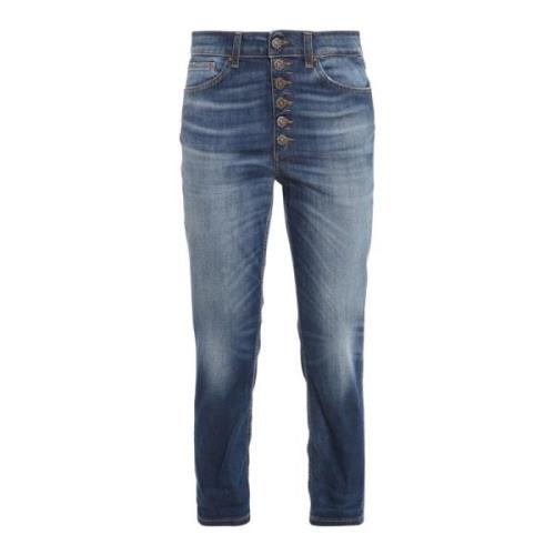 Dondup Stiliga Slim-fit Jeans för Kvinnor Blue, Dam