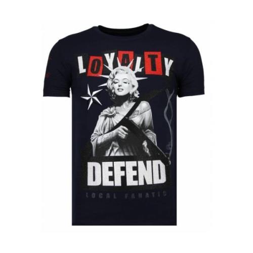 Local Fanatic Loyalty Marilyn Rhinestone - Herr T shirt - 13-6222N Blu...