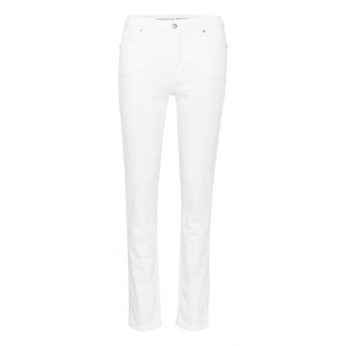 My Essential Wardrobe Slim-fit Trousers White, Dam