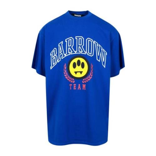 Barrow Blå Oversize Bomull T-shirts och Polos Blue, Herr
