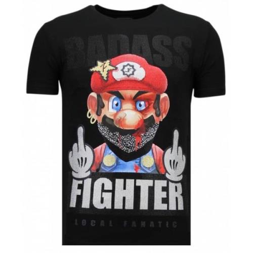 Local Fanatic Fight Club Mario Bros - Herr T shirt - 13-6219Z Black, H...