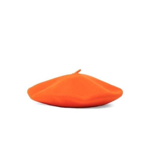 Borsalino Orange Ullstickad Unisex Basker Orange, Unisex