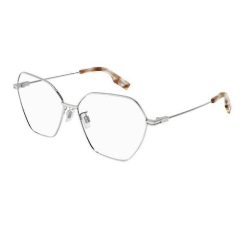 Alexander McQueen Geometriska Oversized Glasögon för Kvinnor Gray, Dam