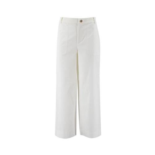 Fedeli Wide Trousers White, Dam